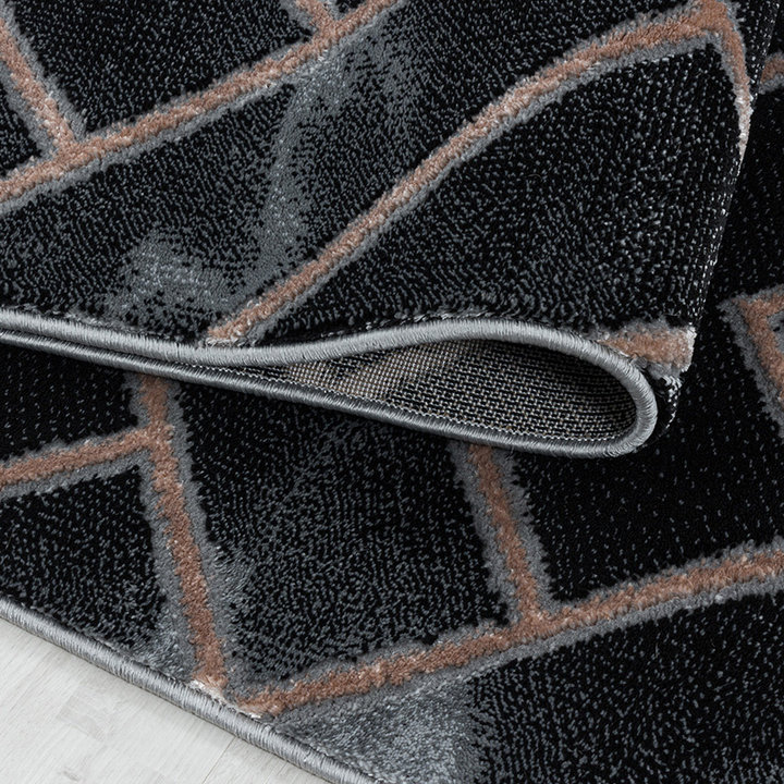Modern vloerkleed - Marble Pattern Antraciet/Bruin | Topper