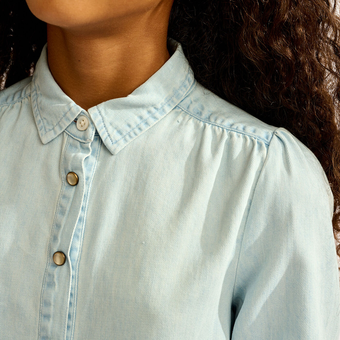 Bellerose Chemise en denim Viviane bleu clair