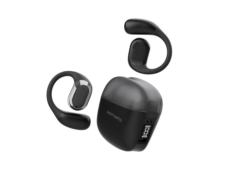 4smarts Wireless In-Ear-Kopfhörer OWS SkyBuds Sport Schwarz Open-Ear-Sportkopfhörer