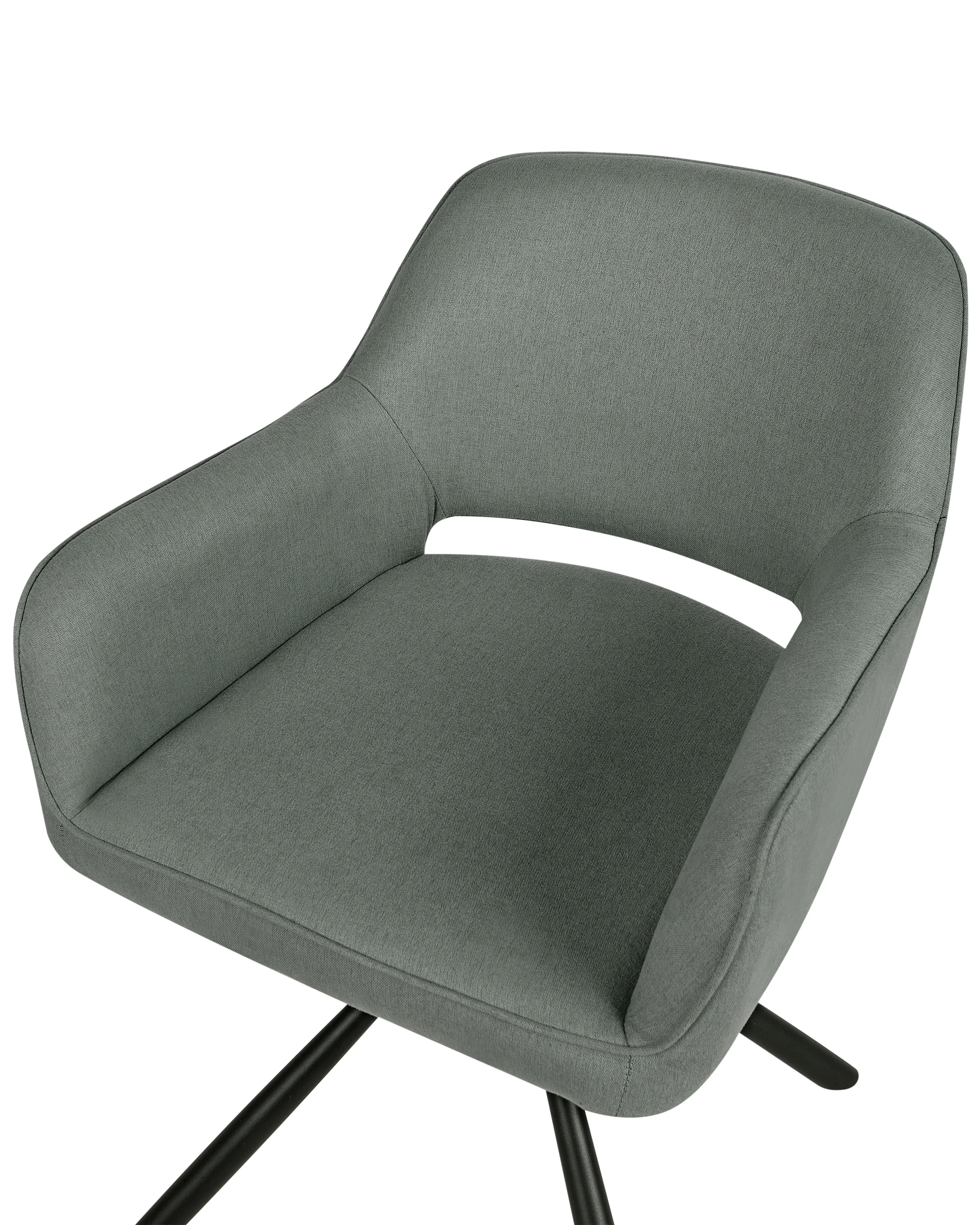 Set van 2 eetkamerstoelen draaibaar LOURES Donkergroen