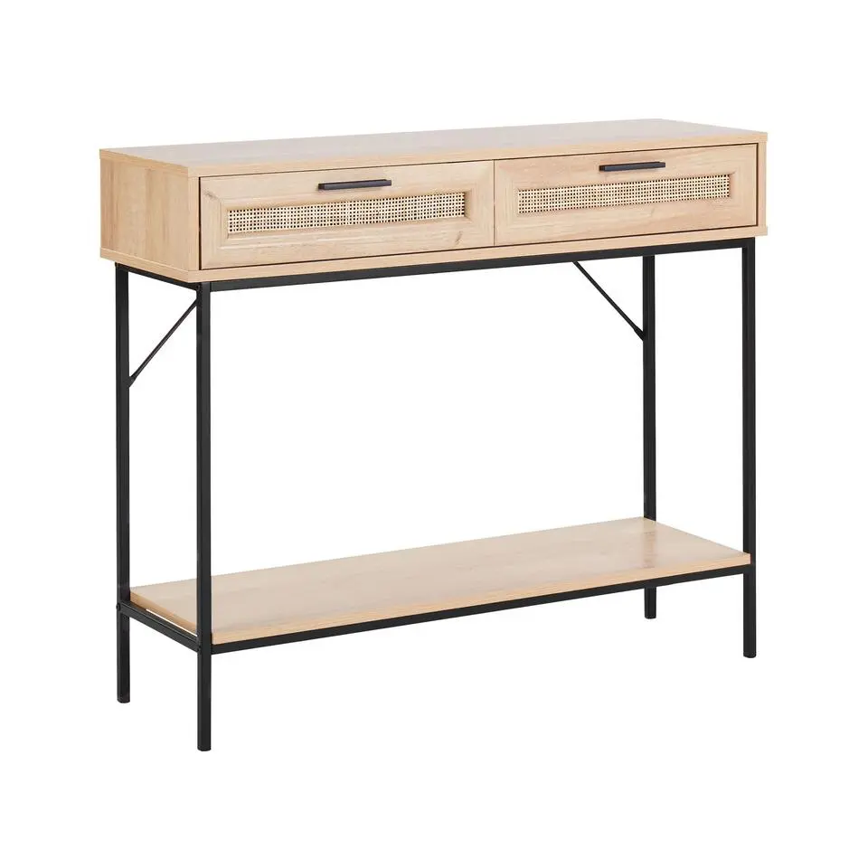 PASCO - Consoletafel - Lichte houtkleur - Rotan
