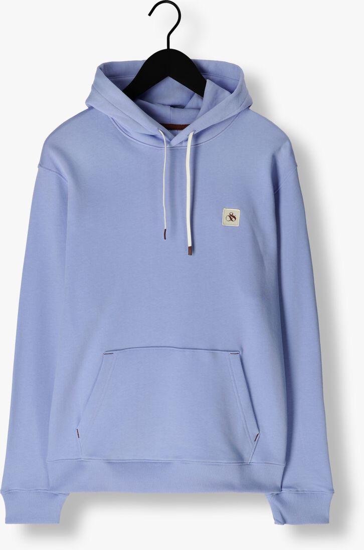 SCOTCH & SODA blauwe scotch & soda sweater essential logo badge hoodie