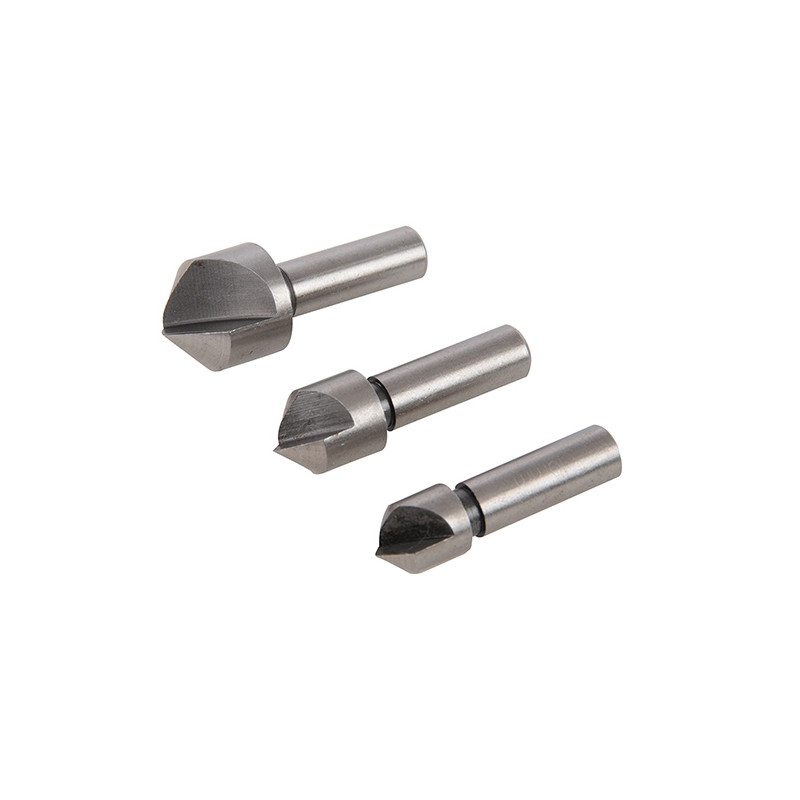 Silverline HSS verzinkborenset 3-delig