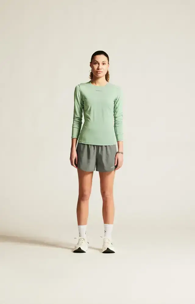 Craft ADV Essence 2 Hardloopshirt Lange Mouwen Groen/Blauw Dames