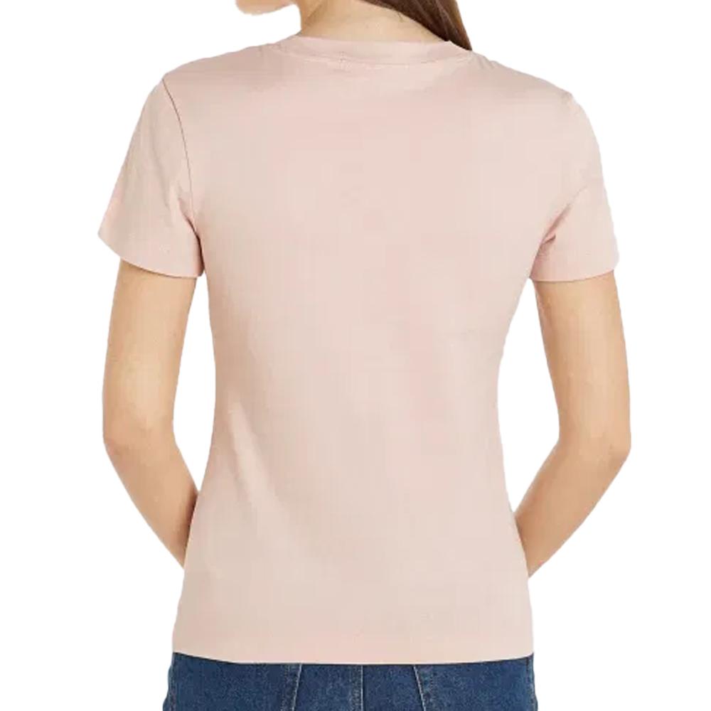 Calvin Klein Jeans T-shirt Rose Femme Calvin Klein Jeans Monologo Slim