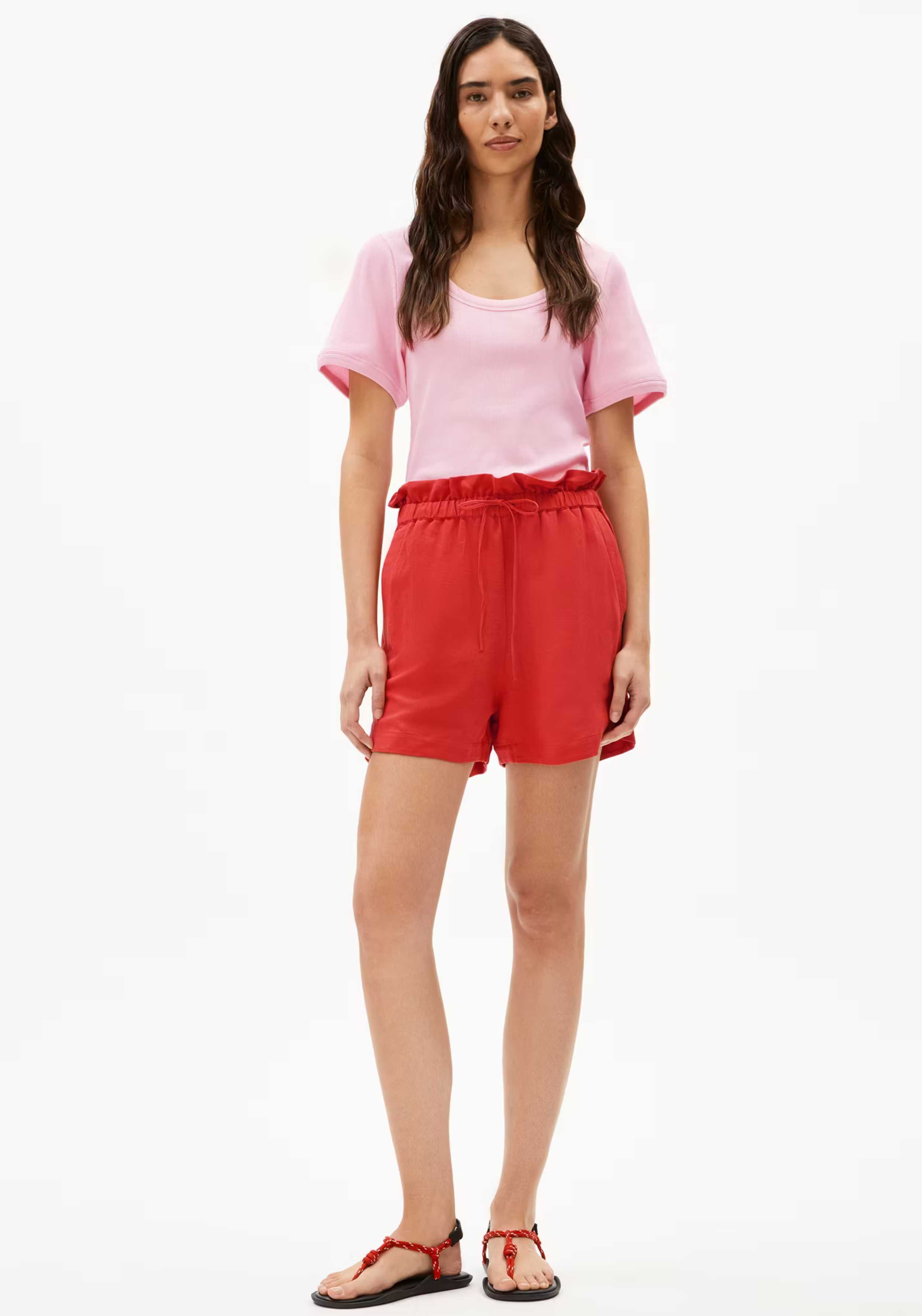 Armedangels Shorts Vaanna Lino Coral Blush