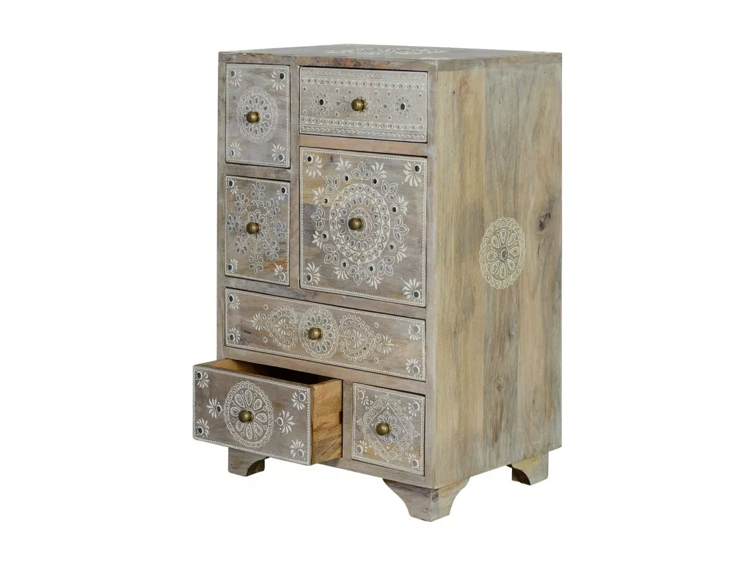 Cabine téléphonique en bois de manguier naturel Marrón.Giner y Colomer.66x30x42