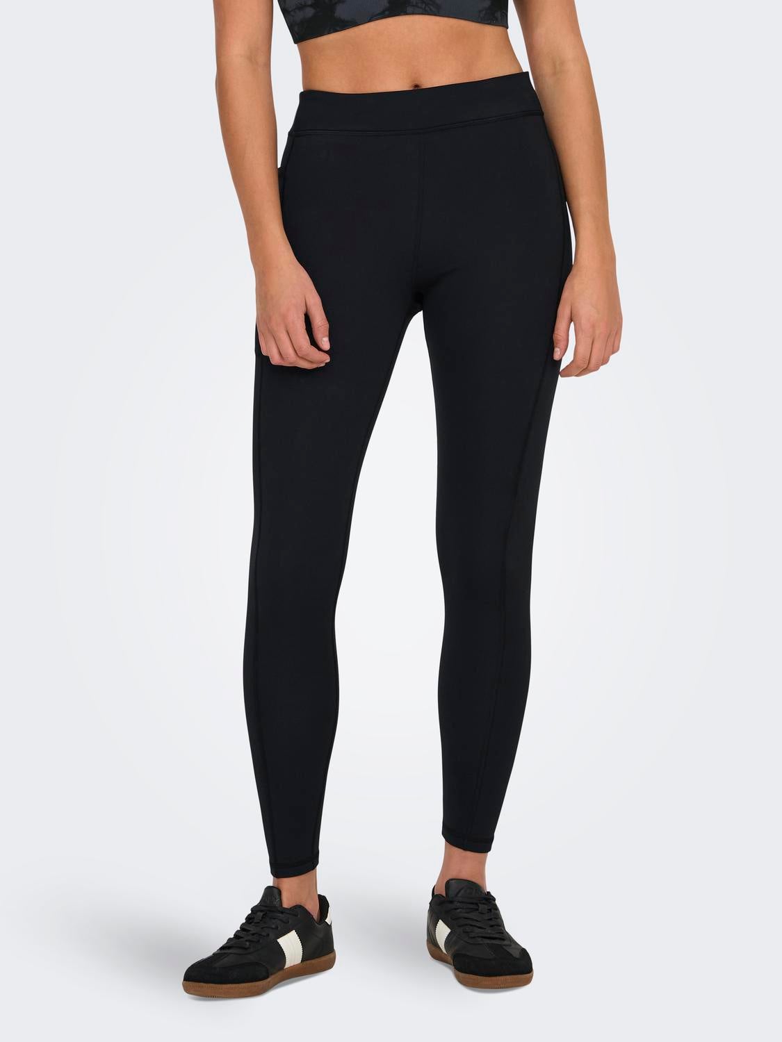 ONPRYA-2-STEN Hohe Taille Enger Schnitt Sportleggings Black