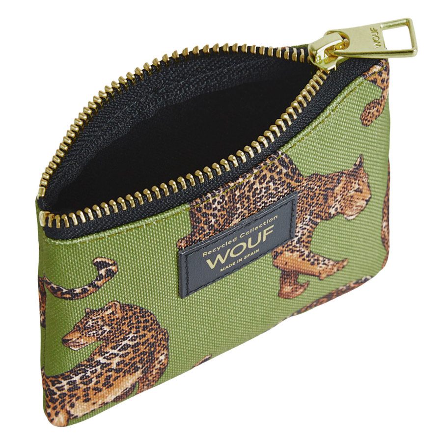 Wouf Olive Leopard Small Pouch