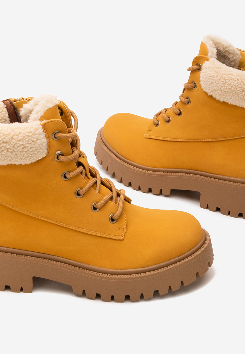 Bottines à lacets femme jaunes Pavira