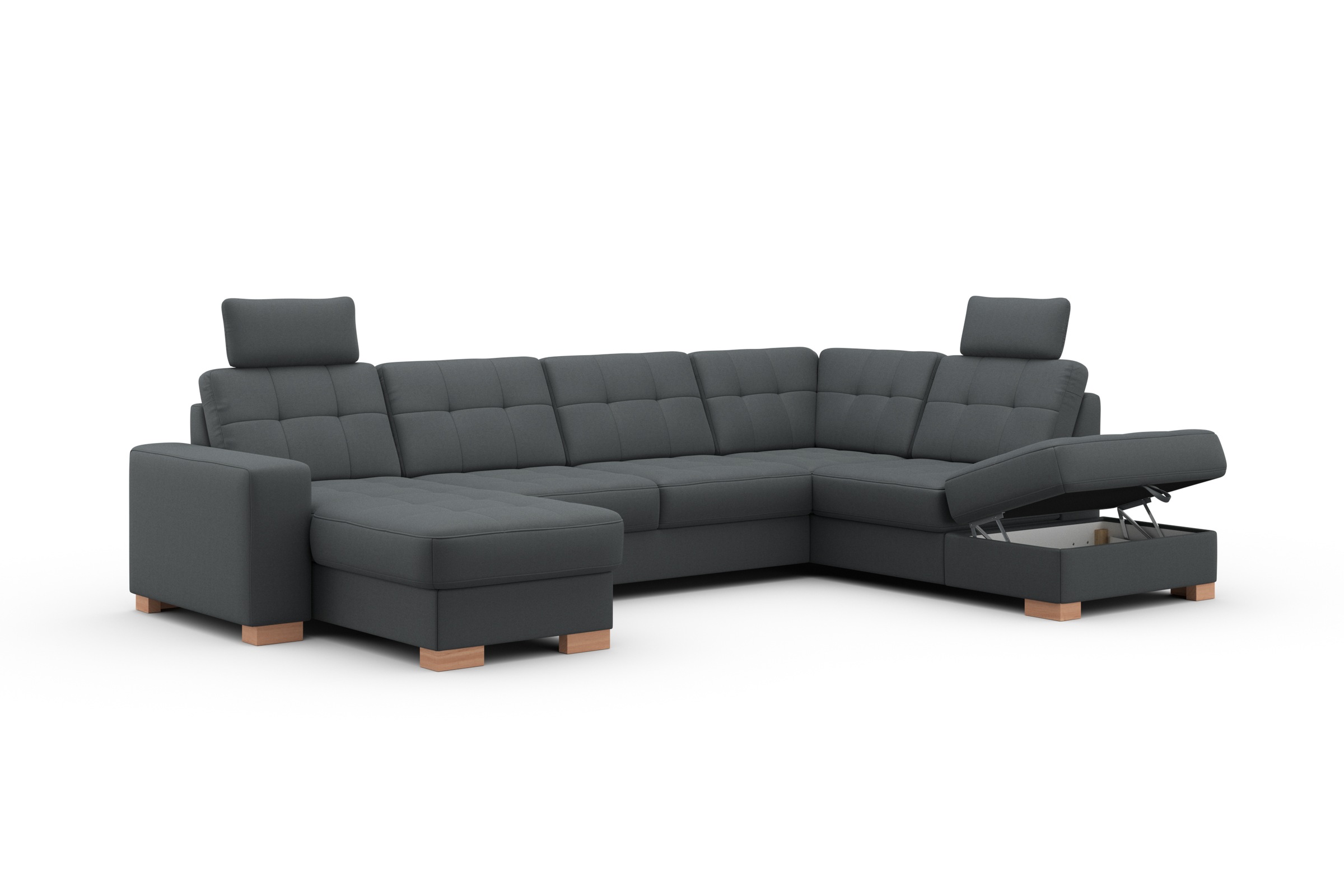 sit&more Wohnlandschaft »Quincy U-Form« wahlweise mit Bettfunktion und Bettkasten
