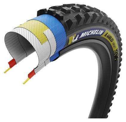 Pneu VTT Michelin E-Wild Front Racing Line 29'' Tubeless Ready Souple Magi-X E-Bike Ready