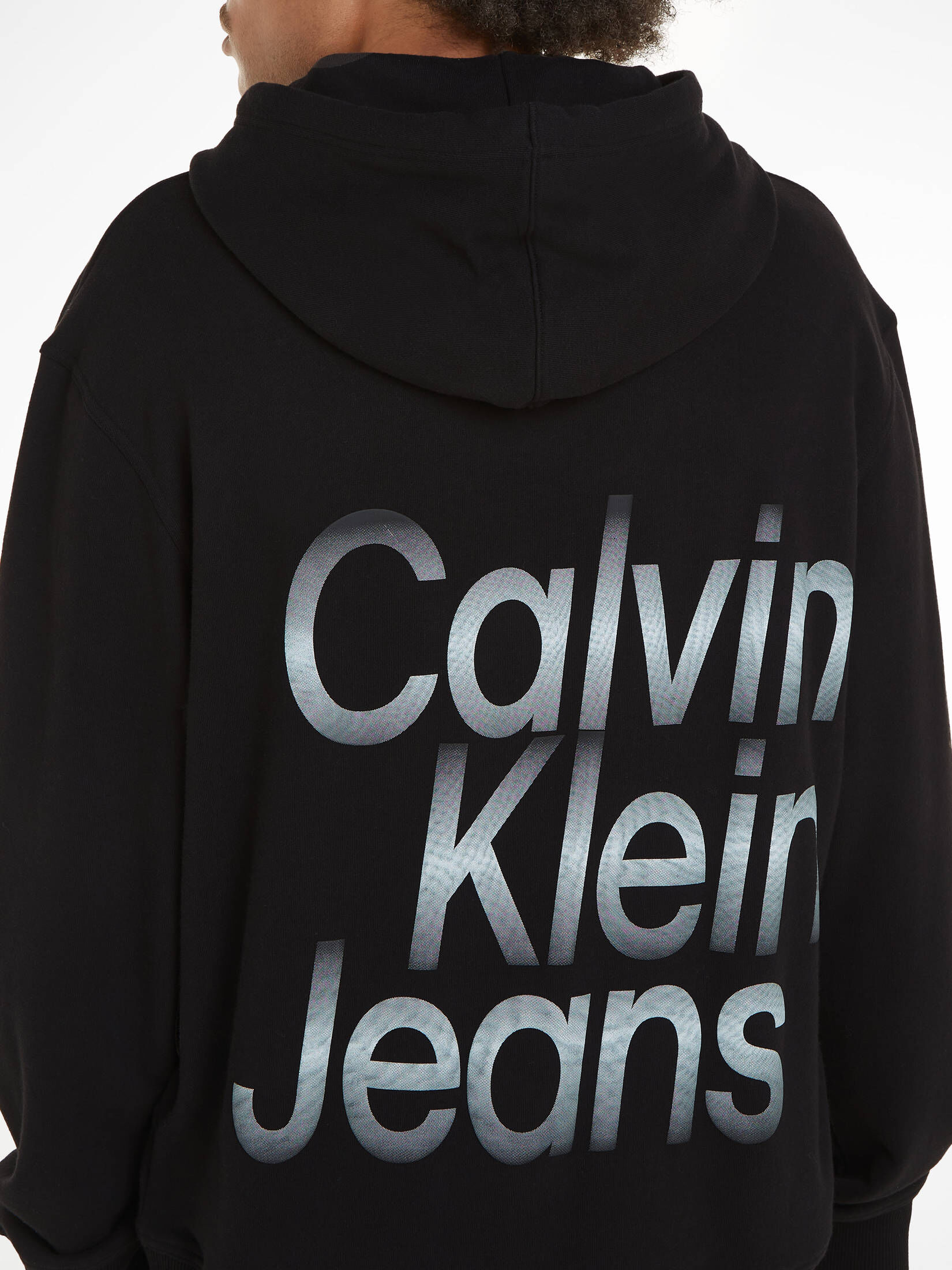 CALVIN KLEIN JEANS| Herren Sweatshirt mit Kapuze BLOWN UP DIFFUSED STACKED HOODIE