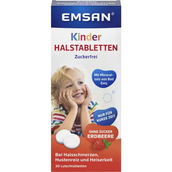 Kinderhalstabletten ohne Zucker Erdbeere