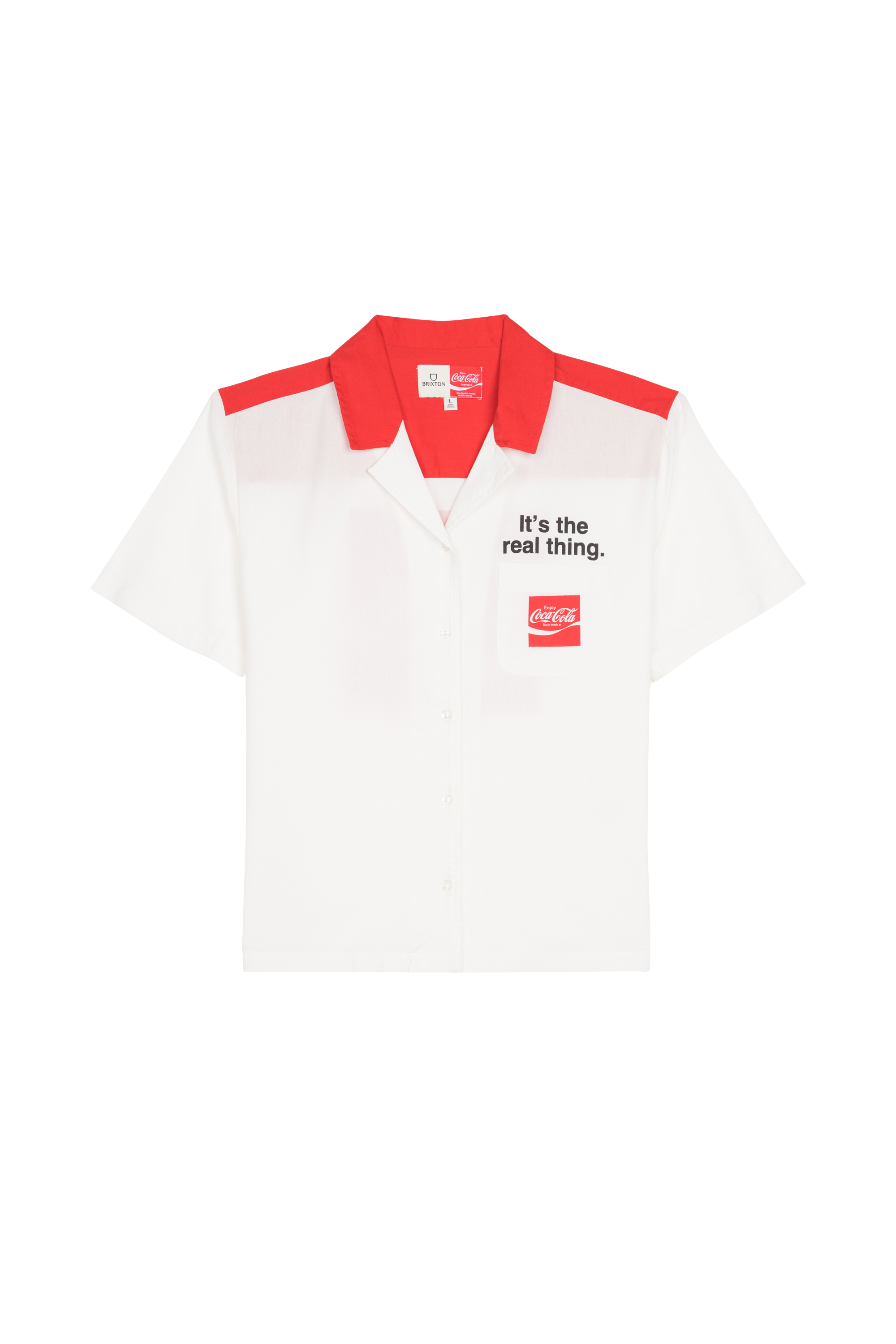 BRIXTON Chemise - brixton x COCA COLA BUNKER BLOC Rouge