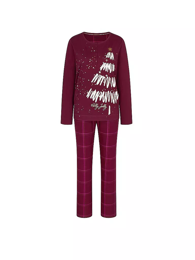 TRIUMPH Pyjama WINTER MOMENTS  dunkelrot
