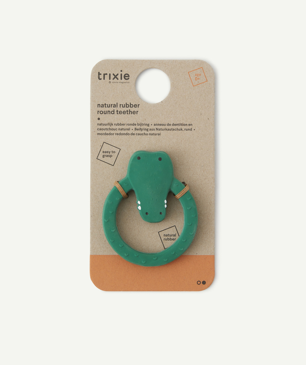 TRIXIEANNEAU DE DENTITION CROCODILE EN CAOUTCHOUC NATUREL BÉBÉ