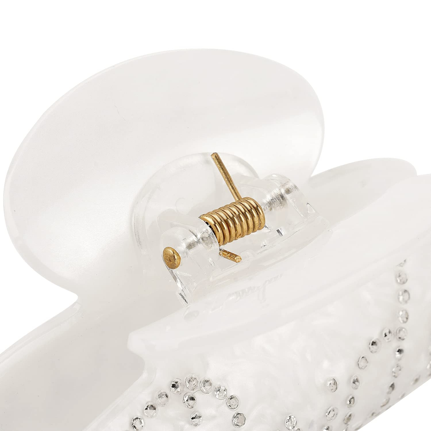 (10cm) Haarspange Bride Klammer Krallen Clip Haarschmuck für Hochzeit / Junggesellinenabschied - Weiss