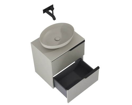 Jungborn wastafelblad 606 x 460 mm rookmat zonder uitsparing