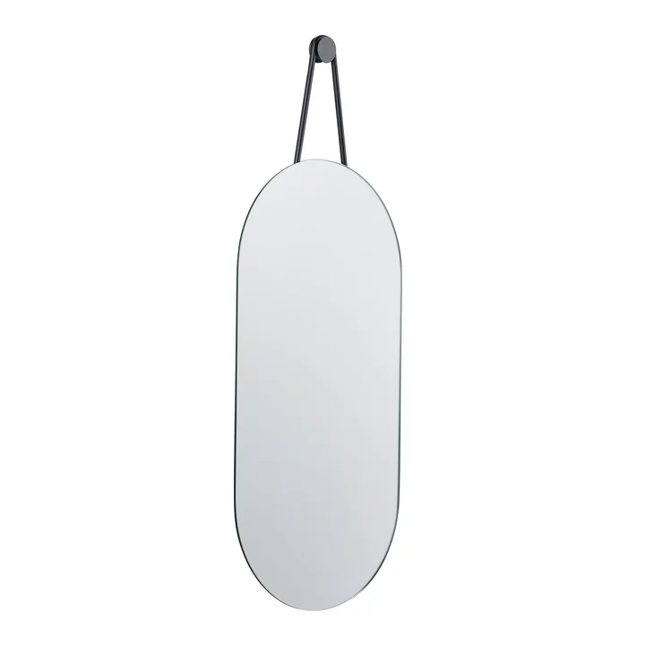 Zone Denmark - A-Serie Wandspiegel oval, 30 x 120 cm, schwarz