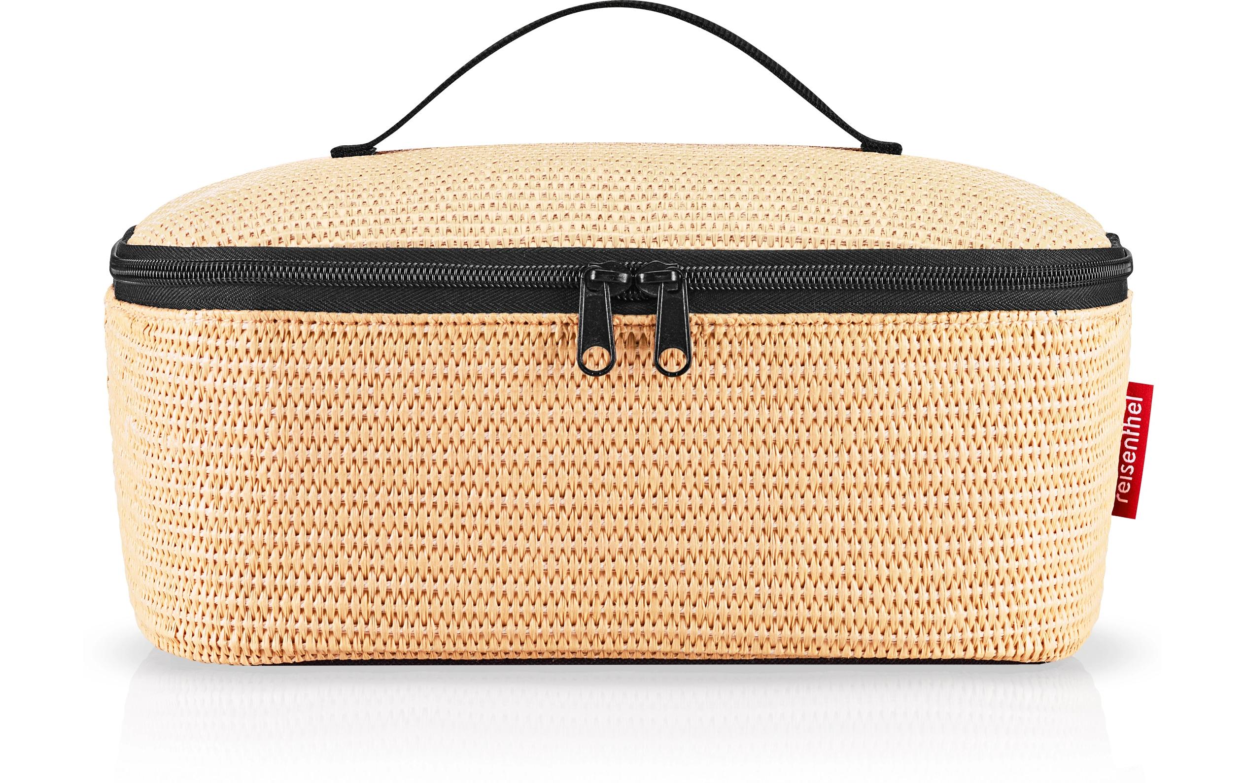 Kühltasche M pocket Raffia BlackCoolerbag für Lunch, Snacks