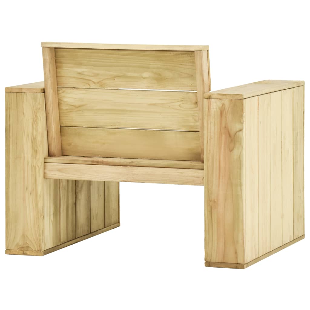 Salon de jardin meuble d'extérieur ensemble de mobilier 4 pièces bois de pin imprégné
