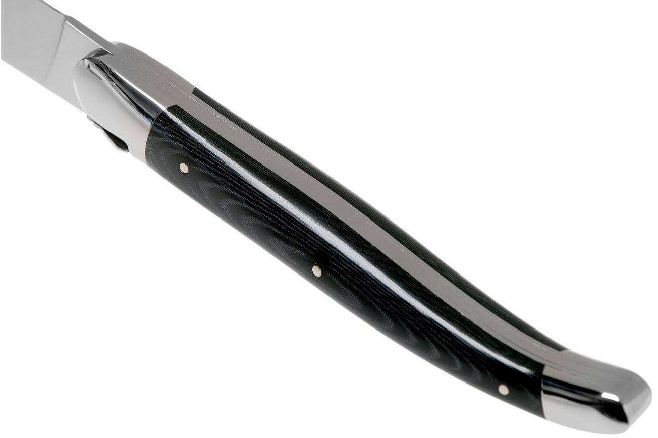 Forge de Laguiole T22MINTCNOI zwart micarta gepolijst 2-delige steakmessenset