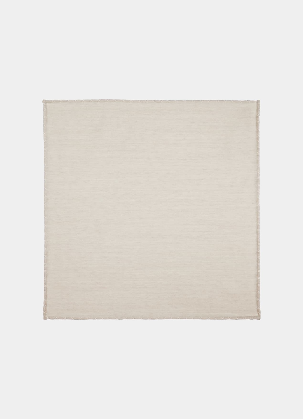 Pochette de costume marron clair avec bordures surpiquées