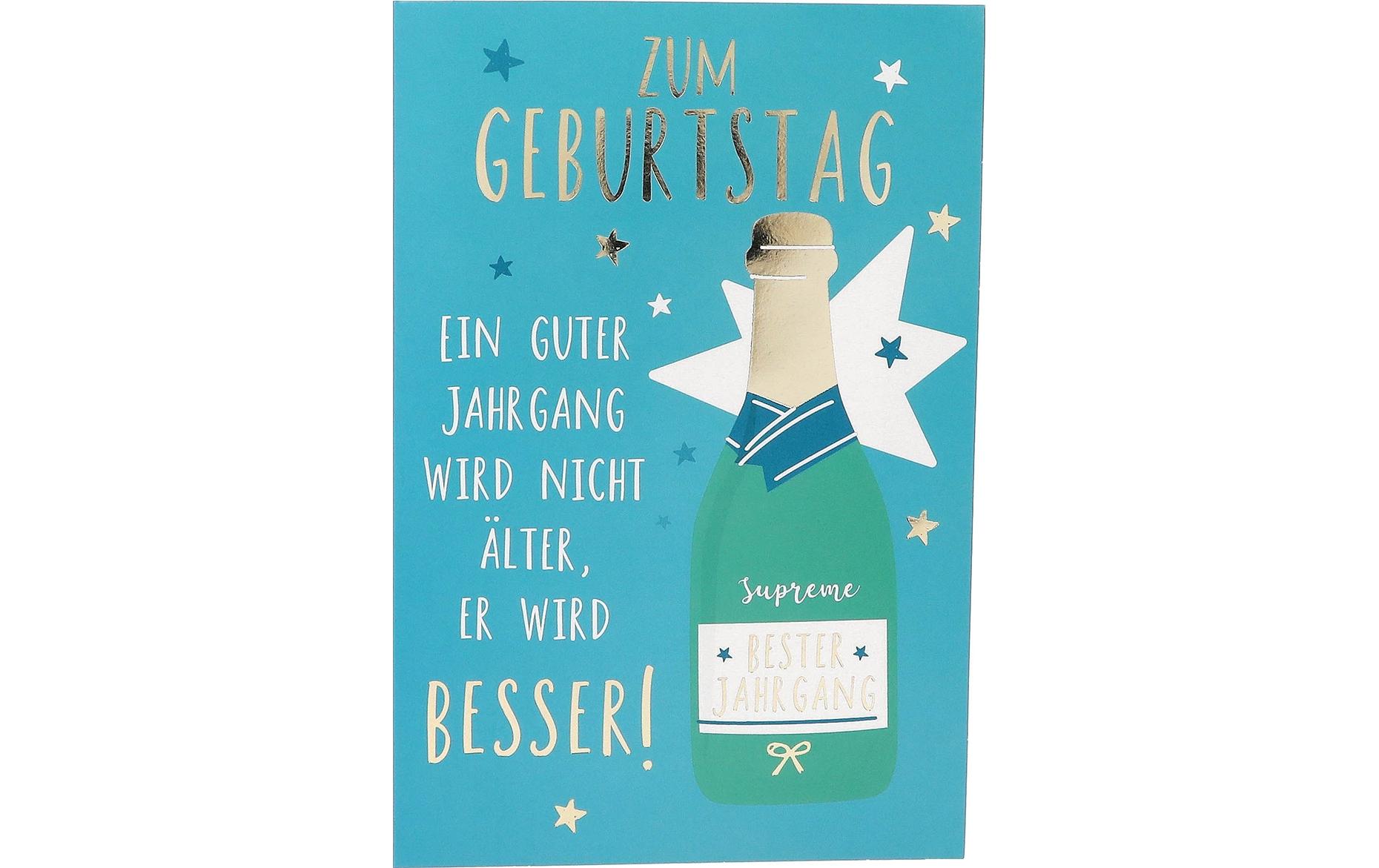 Musikkarte beweglich Geburtstag, WeinGeburtstagskarte mit Musik