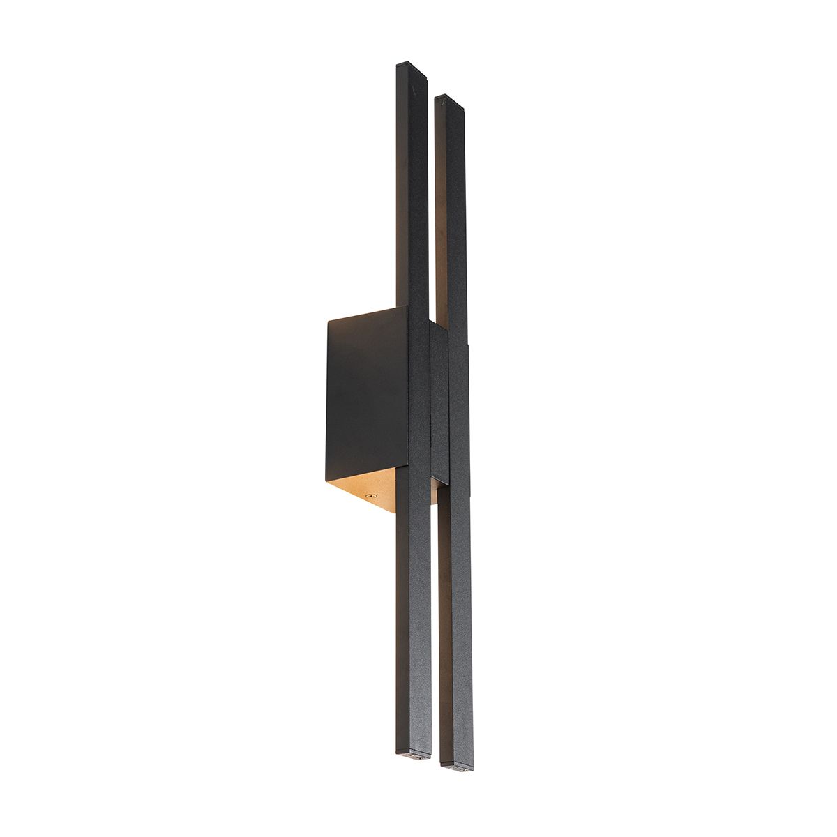 Moderne buiten wandlamp zwart incl. LED 2-lichts IP54 - Jamal
