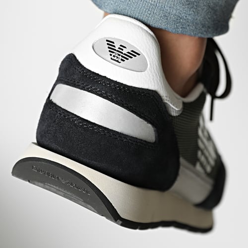 Baskets X4X537-XM678 Navy Off White Green Plaster
