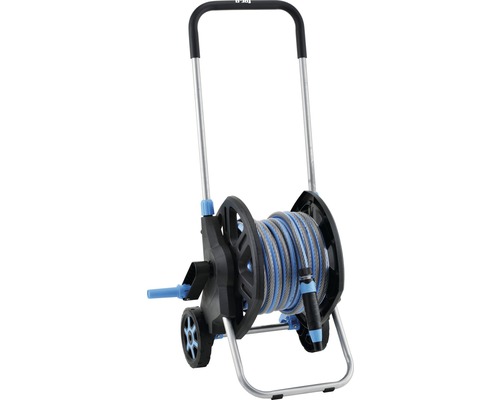 Kunststof slanghaspel voor_q FQ-KSW 20 met softgrip en remsysteem inclusief 20m tuinslang comfort 1/2
