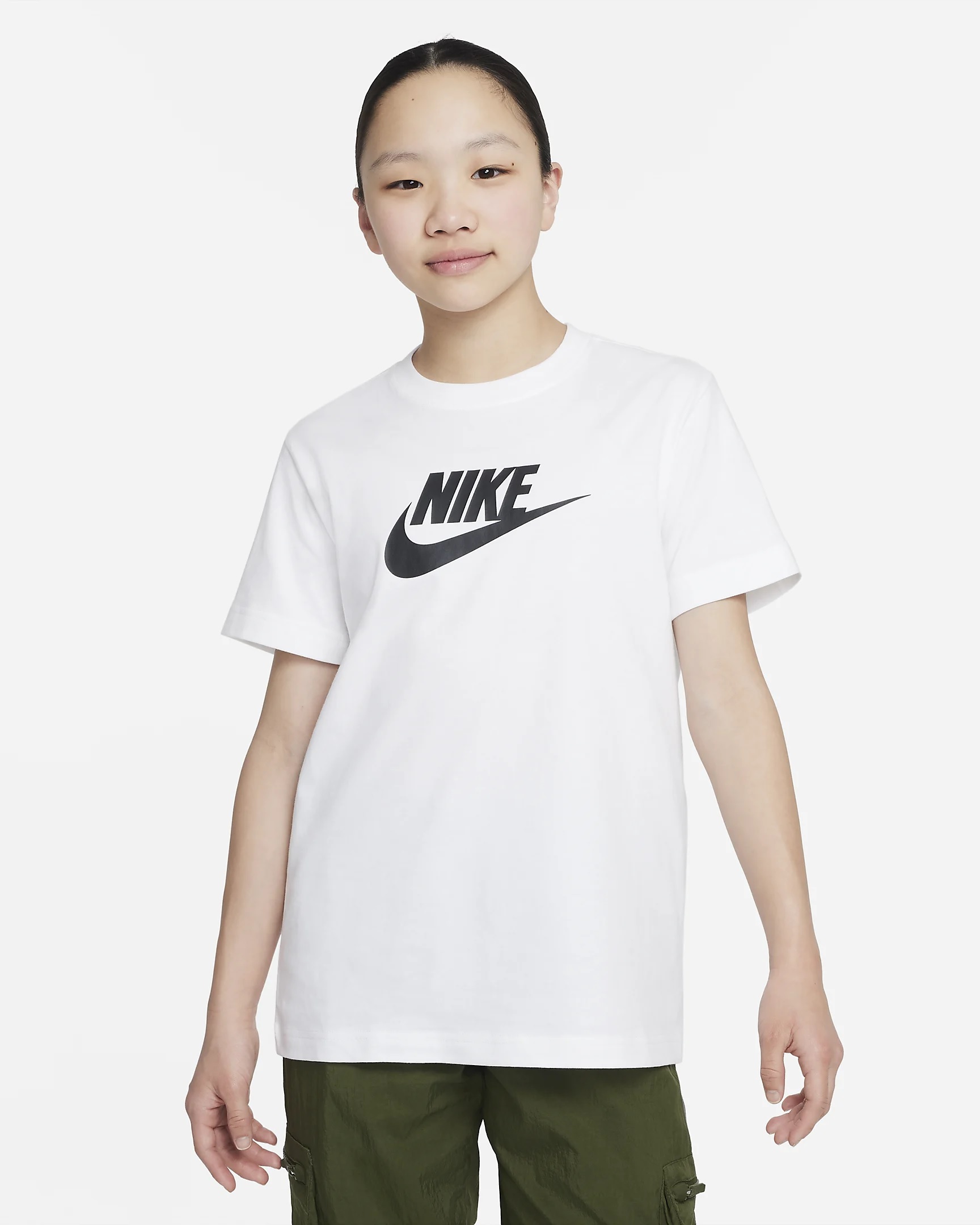 Nike Sportswear T-Shirt Meisjes Wit/Zwart