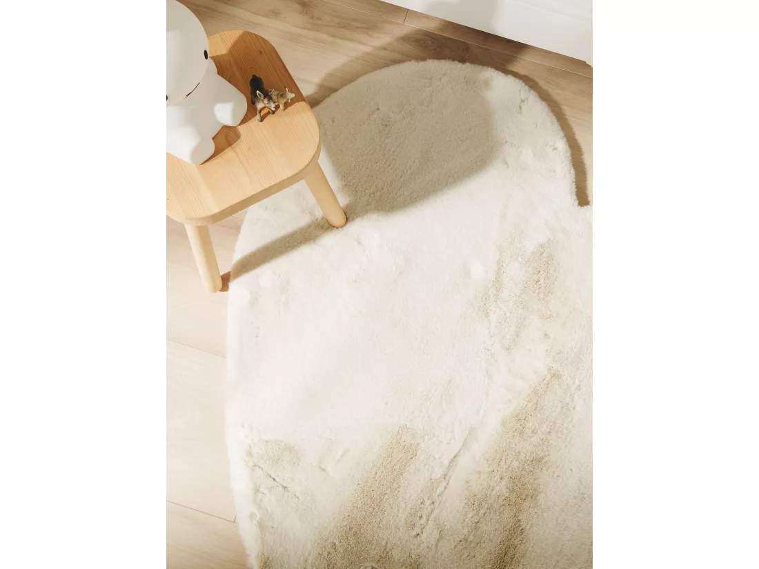 Tapis enfant Dave Crème 100x100 cm