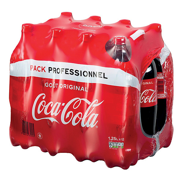Soda Coca-Cola, en bouteille, lot de 12 x 1,25 L