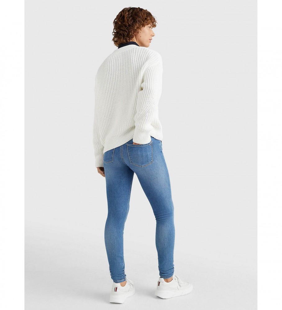 Calça jeans Tommy Hilfiger Flex Ceido de cintura média azul