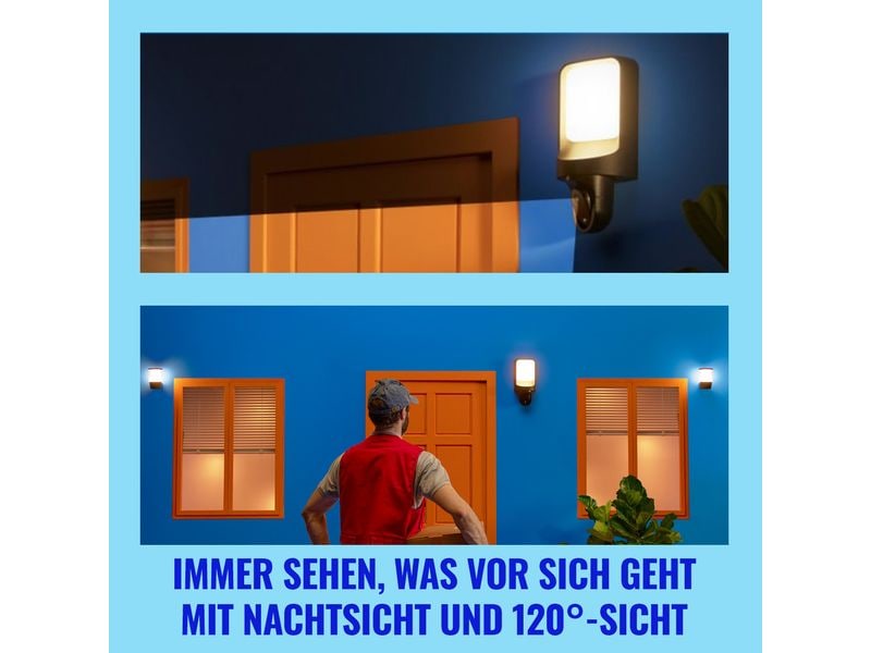 WiZ Outdoor Camera mit WiFi Einzelpack Aussenwandleuchte mit Kamera