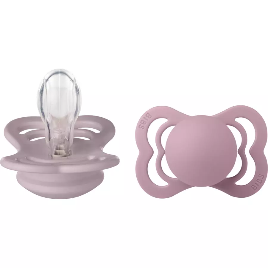BIBS® Schnuller Supreme Dusky Lilac  Heather Silikon 0-6 Monate, 2 Stk.