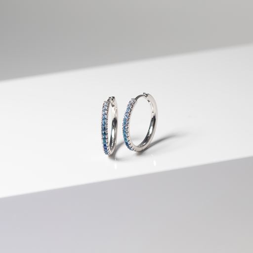 Sif Jakobs Jewellery Ellera Grande Øreringe, Sølv/Lyseblå
