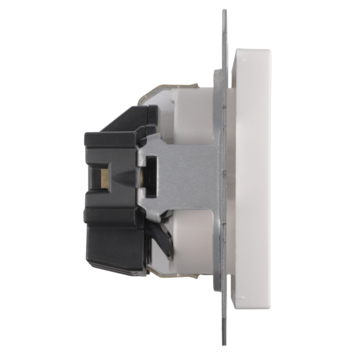 Jung AS500 Enkel Geaard Stopcontact Wit