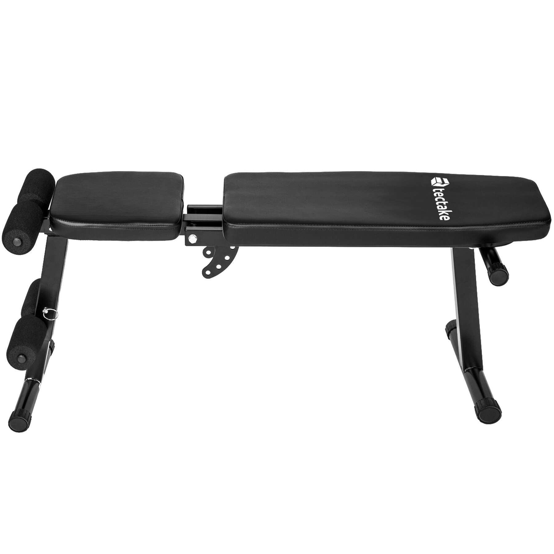 tectake® Trainingsbank, klappbar, gepolstert mit Kunstlederbezug, rutschfest, 125 x 34 x 129 cm