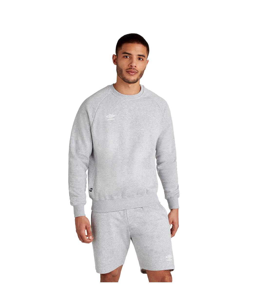 Umbro - Sweat CLUB LEISURE - Homme (Gris chiné / Blanc) - UTUO132