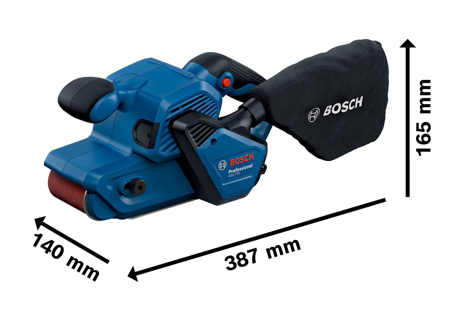 Bosch Professional GBS 750 Bandschuurmachine 750W - 06012C1020