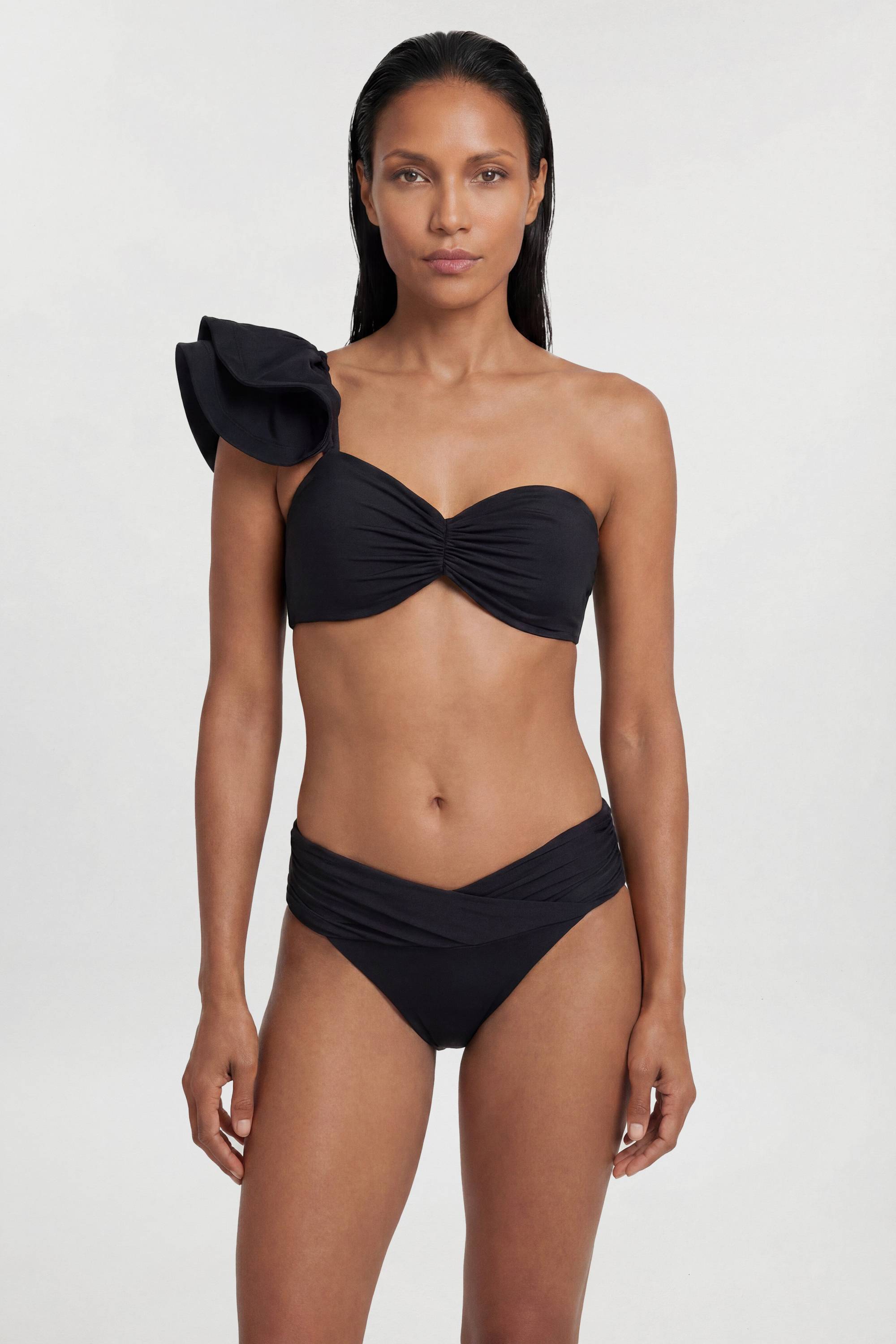 KarenMillen Haut De Bikini À Volant Asymétrique Drama
