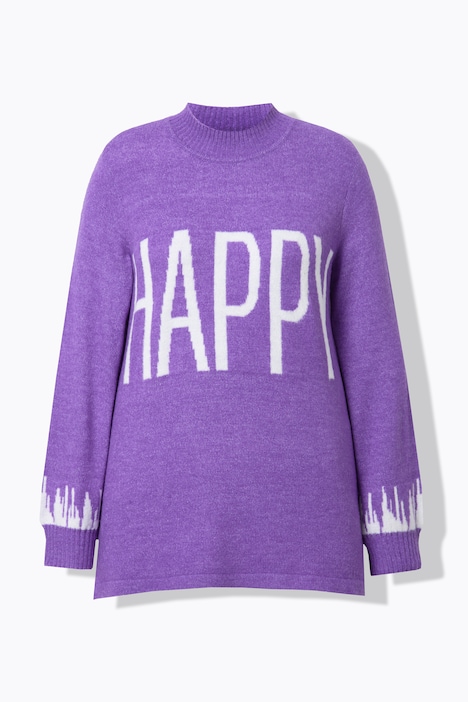 Pullover, HAPPY-Statement, Ballon-Langarm