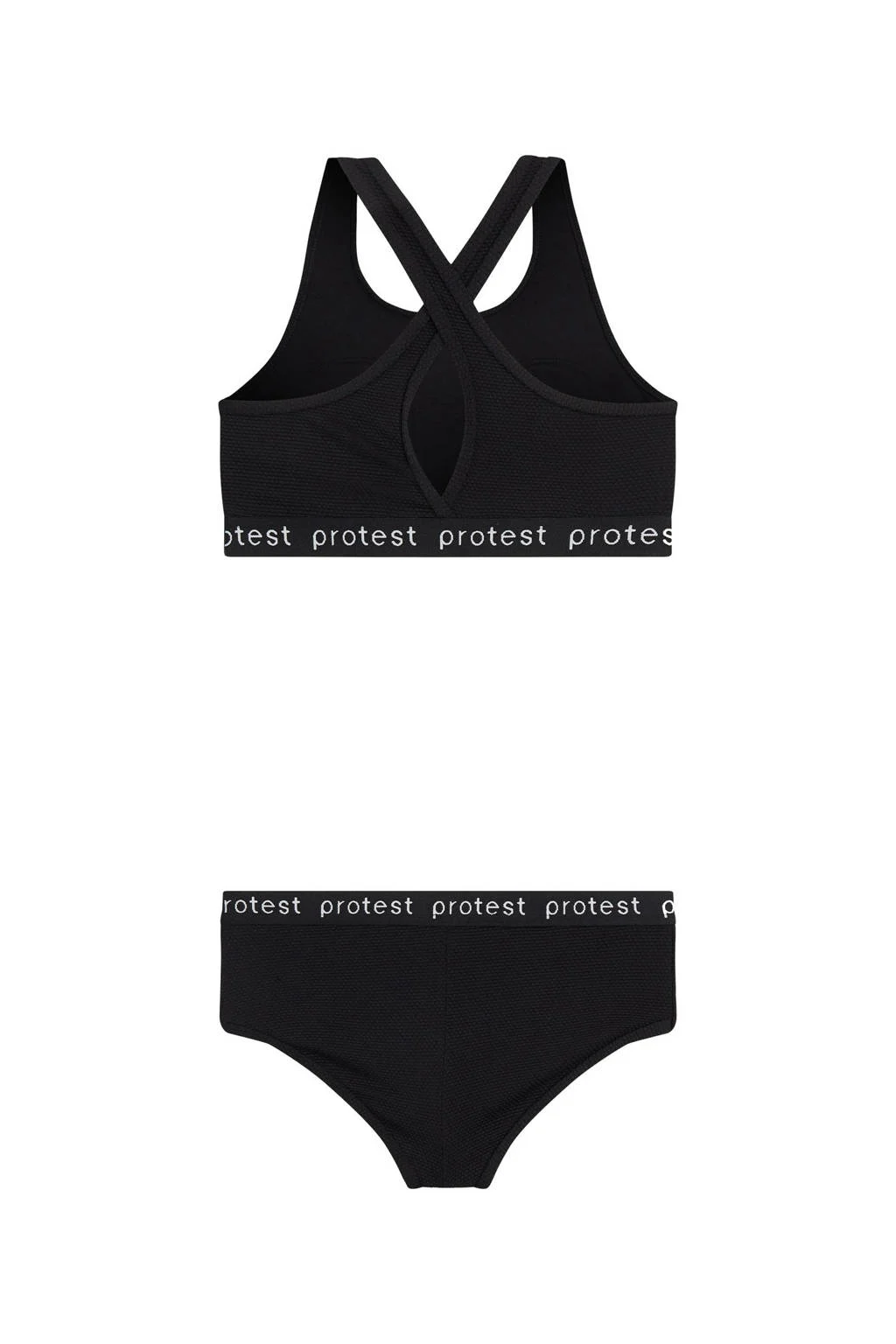 Top bikinicrop bikini PRTBEAU JR zwart