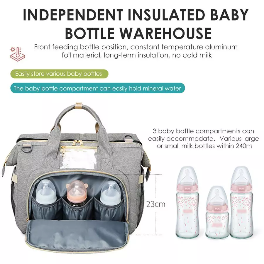 Stella Bag Wickeltasche Grau