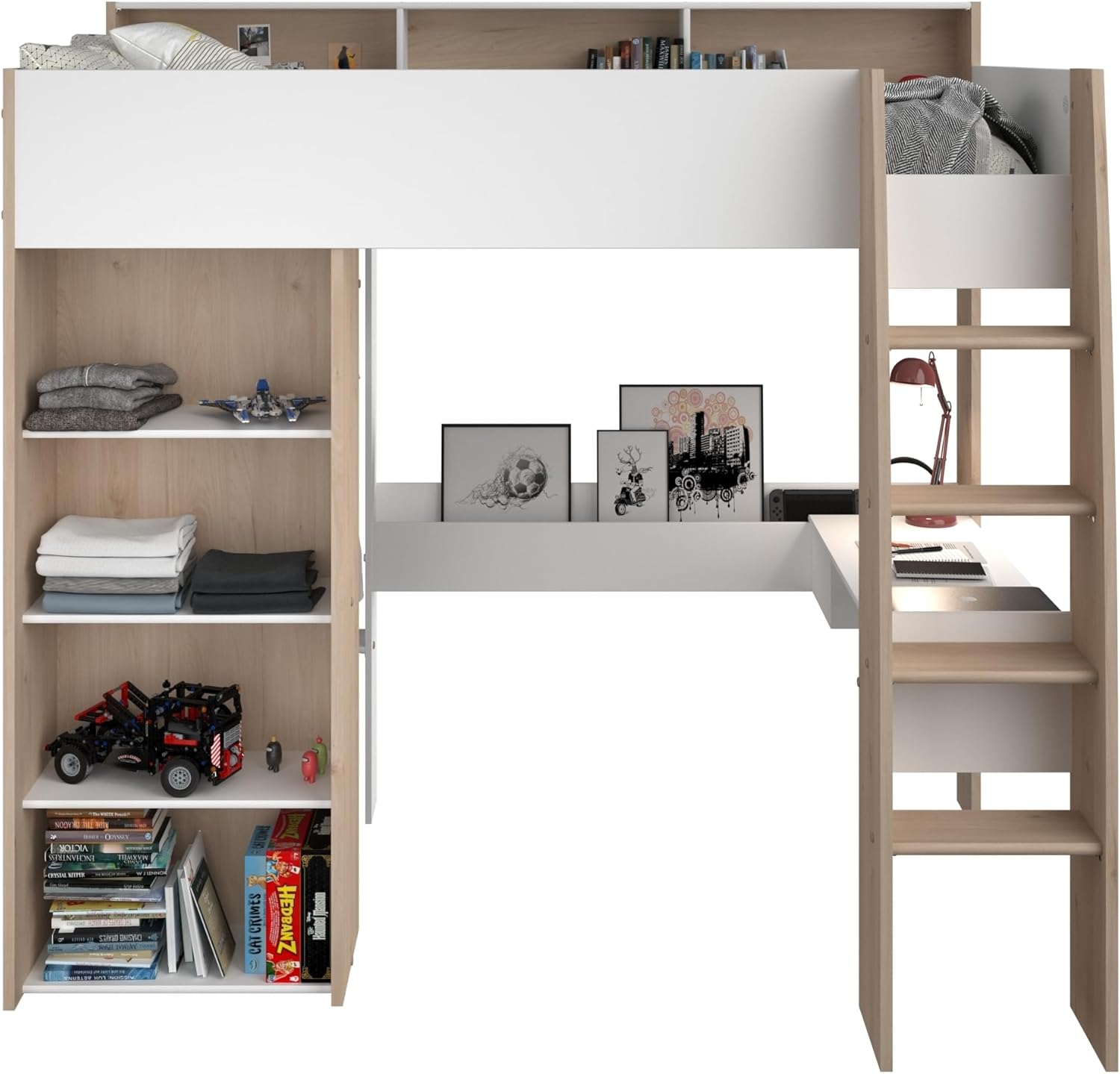 Parisot Hochbett Shelter 11 Eiche Jackson