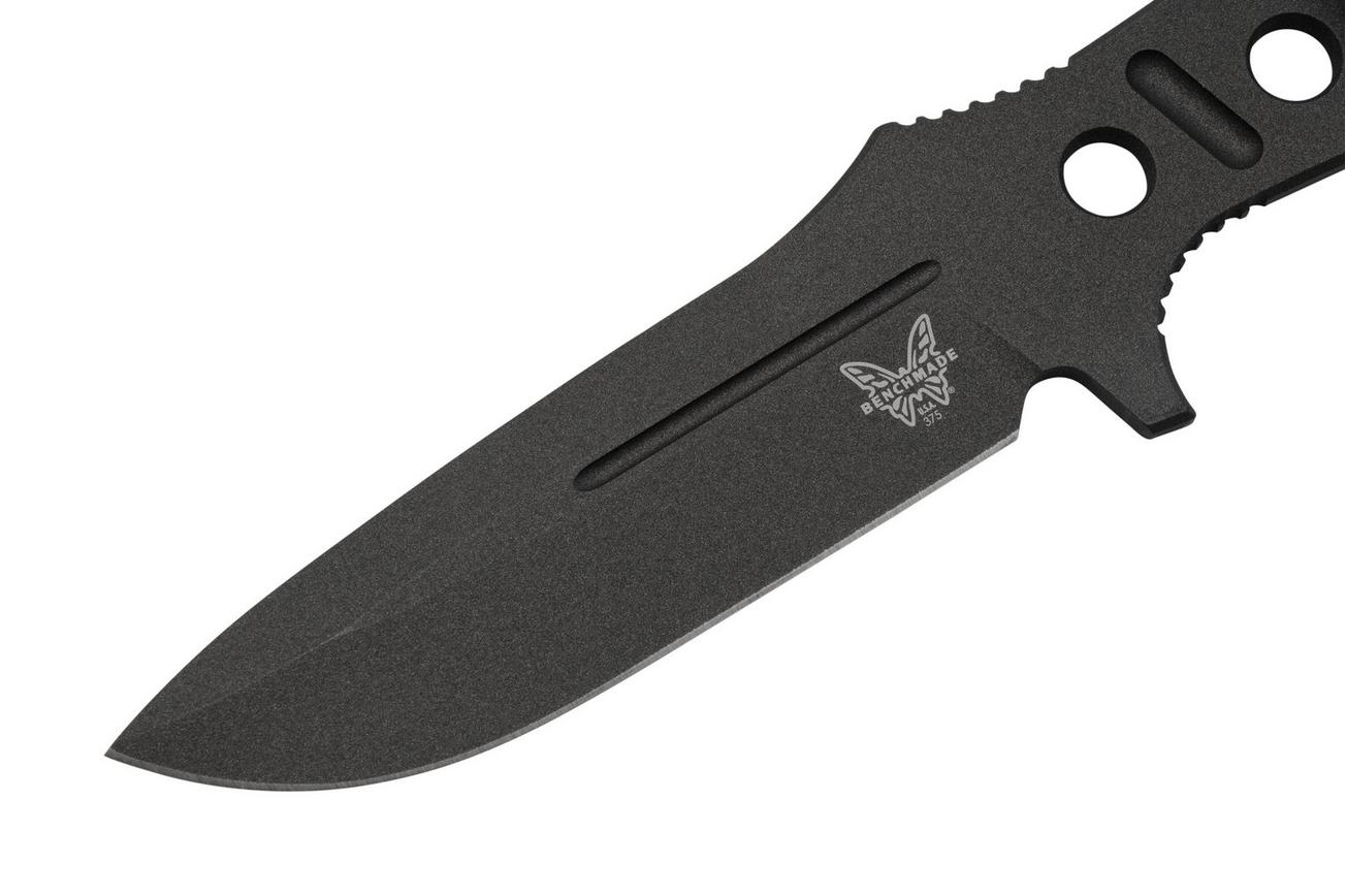 Benchmade 375BK-1 Cobalt Black, Sibert Adamas vaststaand mes, Shane Sibert design