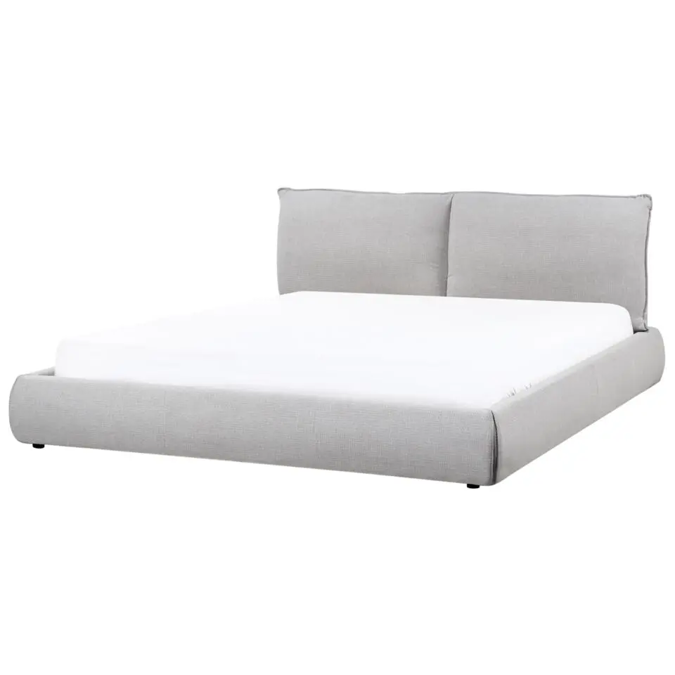 VINAY - Tweepersoonsbed - Grijs - 180 x 200 cm - Polyester